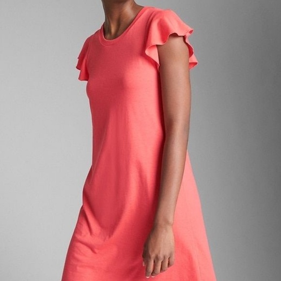 flutter sleeve swing dress